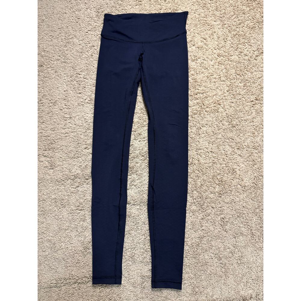 Lululemon Navy Blue Textured High-Rise Leggings Size 4